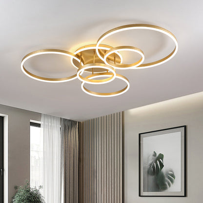 Plafondlamp Modern met Meerdere Ringen en Geïntegreerde LED Dimbaar