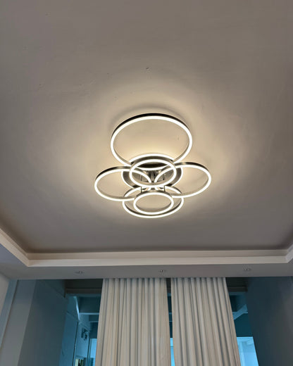 Plafondlamp Modern met Meerdere Ringen en Geïntegreerde LED Dimbaar