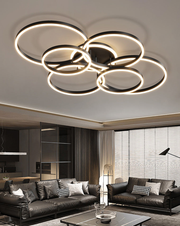 Plafondlamp Modern met Meerdere Ringen en Geïntegreerde LED Dimbaar