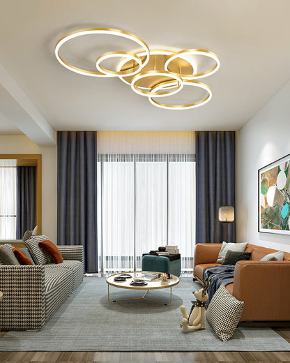 Plafondlamp Modern met Meerdere Ringen en Geïntegreerde LED Dimbaar