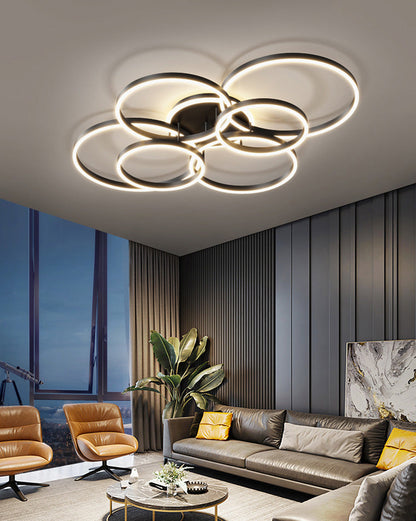 Plafondlamp Modern met Meerdere Ringen en Geïntegreerde LED Dimbaar