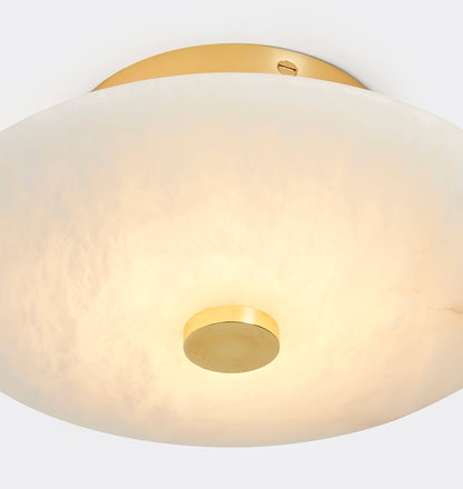 Plafondlamp Modern met Ronde Alabasten Kap en Geïntegreerde LED