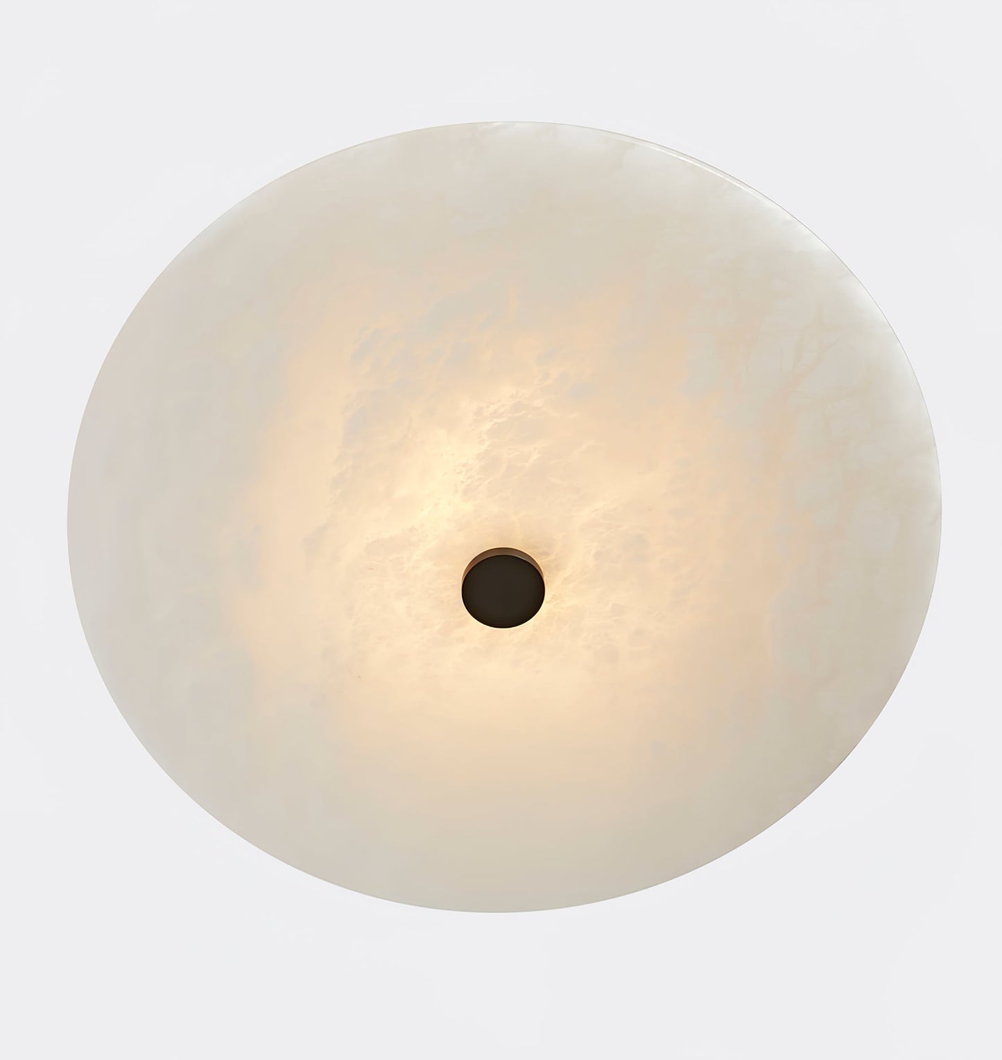 Plafondlamp Modern met Ronde Alabasten Kap en Geïntegreerde LED
