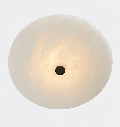 Plafondlamp Modern met Ronde Alabasten Kap en Geïntegreerde LED