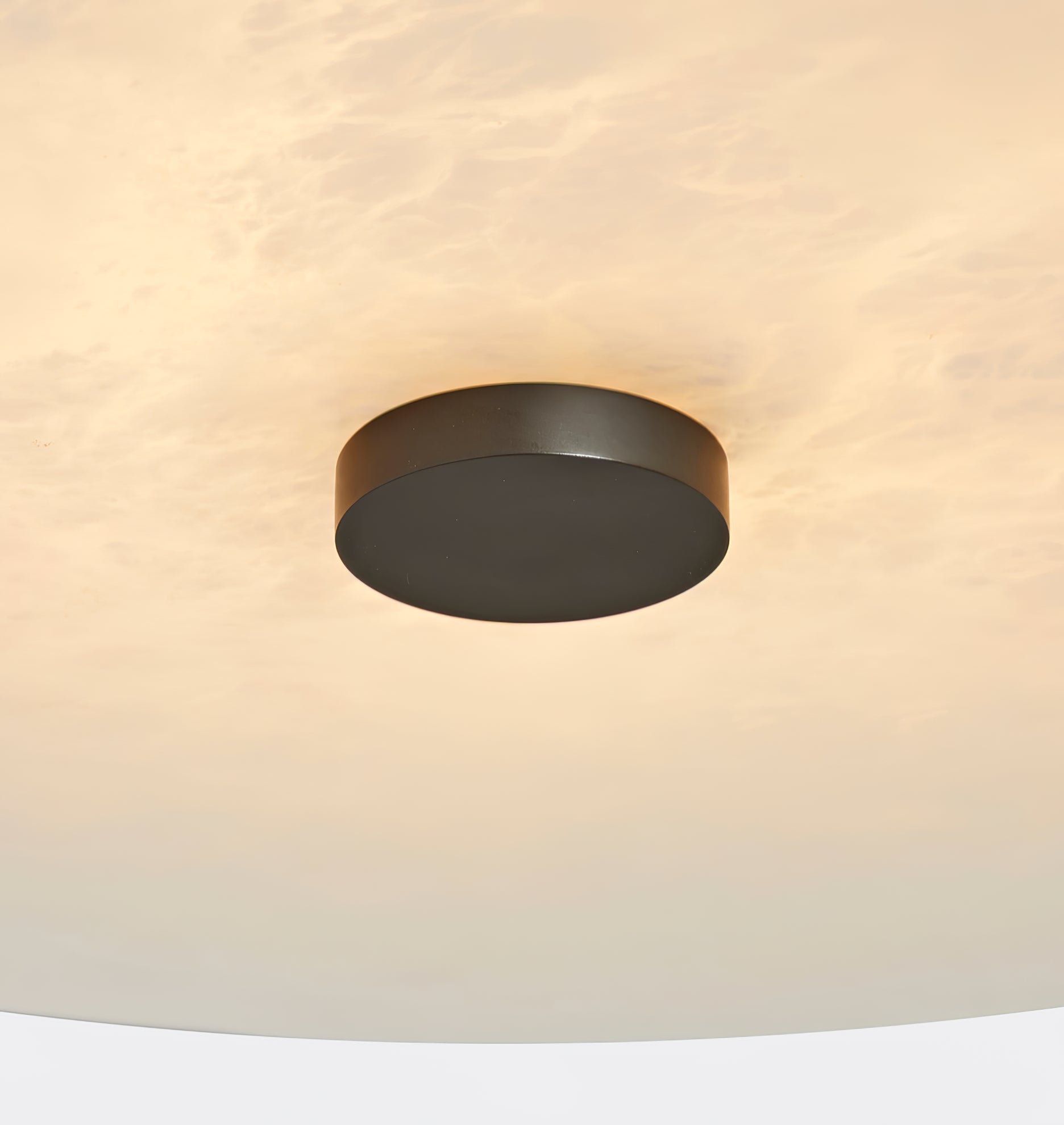 Plafondlamp Modern met Ronde Alabasten Kap en Geïntegreerde LED