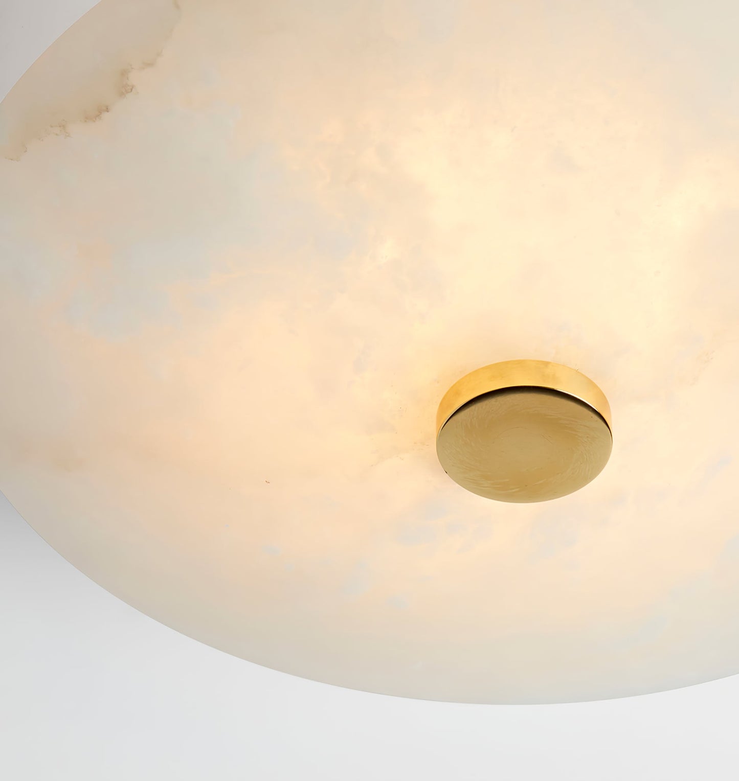 Plafondlamp Modern met Ronde Alabasten Kap en Geïntegreerde LED