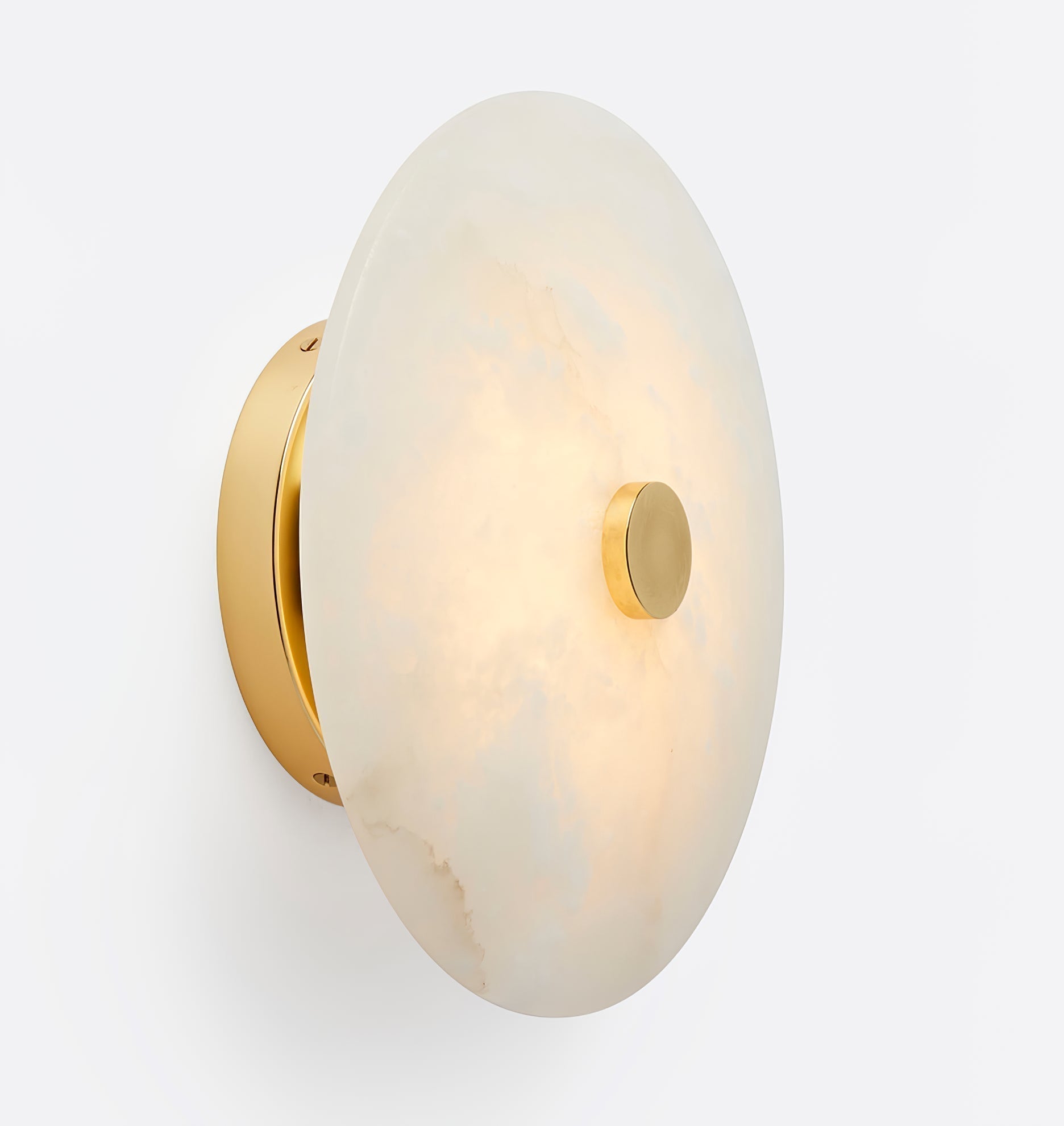 Plafondlamp Modern met Ronde Alabasten Kap en Geïntegreerde LED