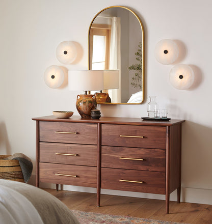 Plafondlamp Modern met Ronde Alabasten Kap en Geïntegreerde LED