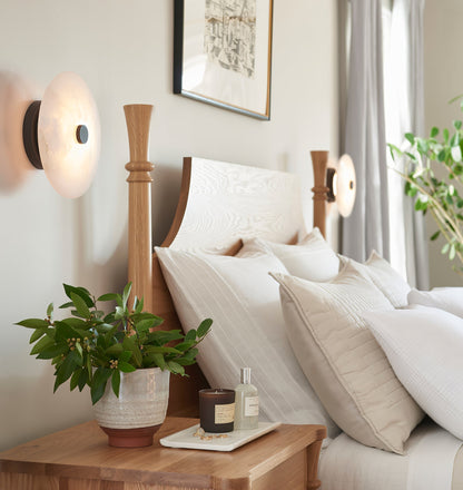 Plafondlamp Modern met Ronde Alabasten Kap en Geïntegreerde LED