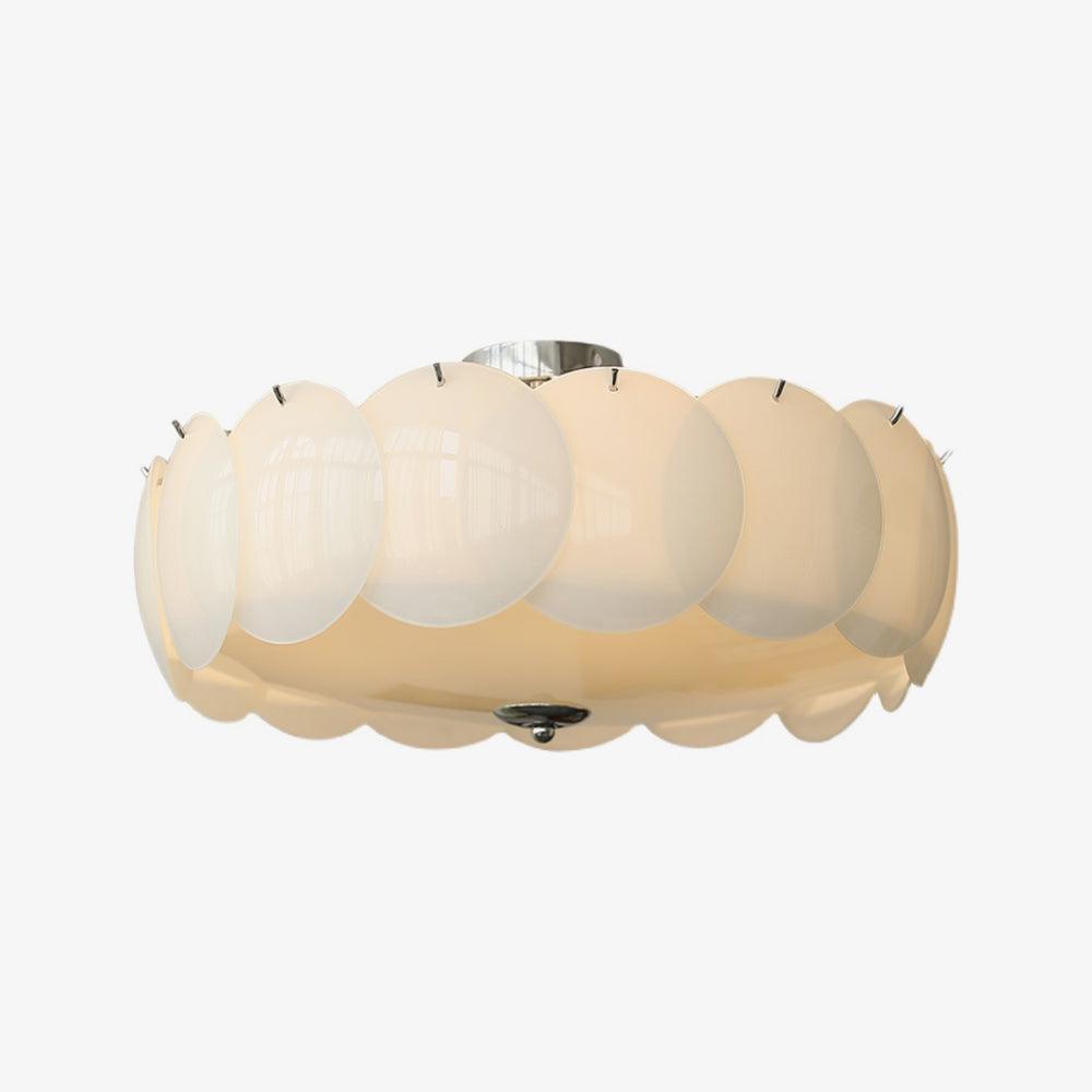 Plafondlamp Retro met Ronde Glazen Schijven en Metalen Bevestiging