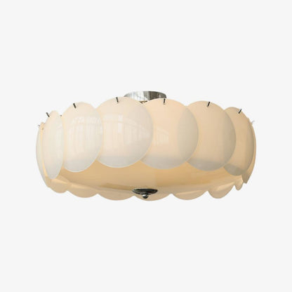 Plafondlamp Retro met Ronde Glazen Schijven en Metalen Bevestiging