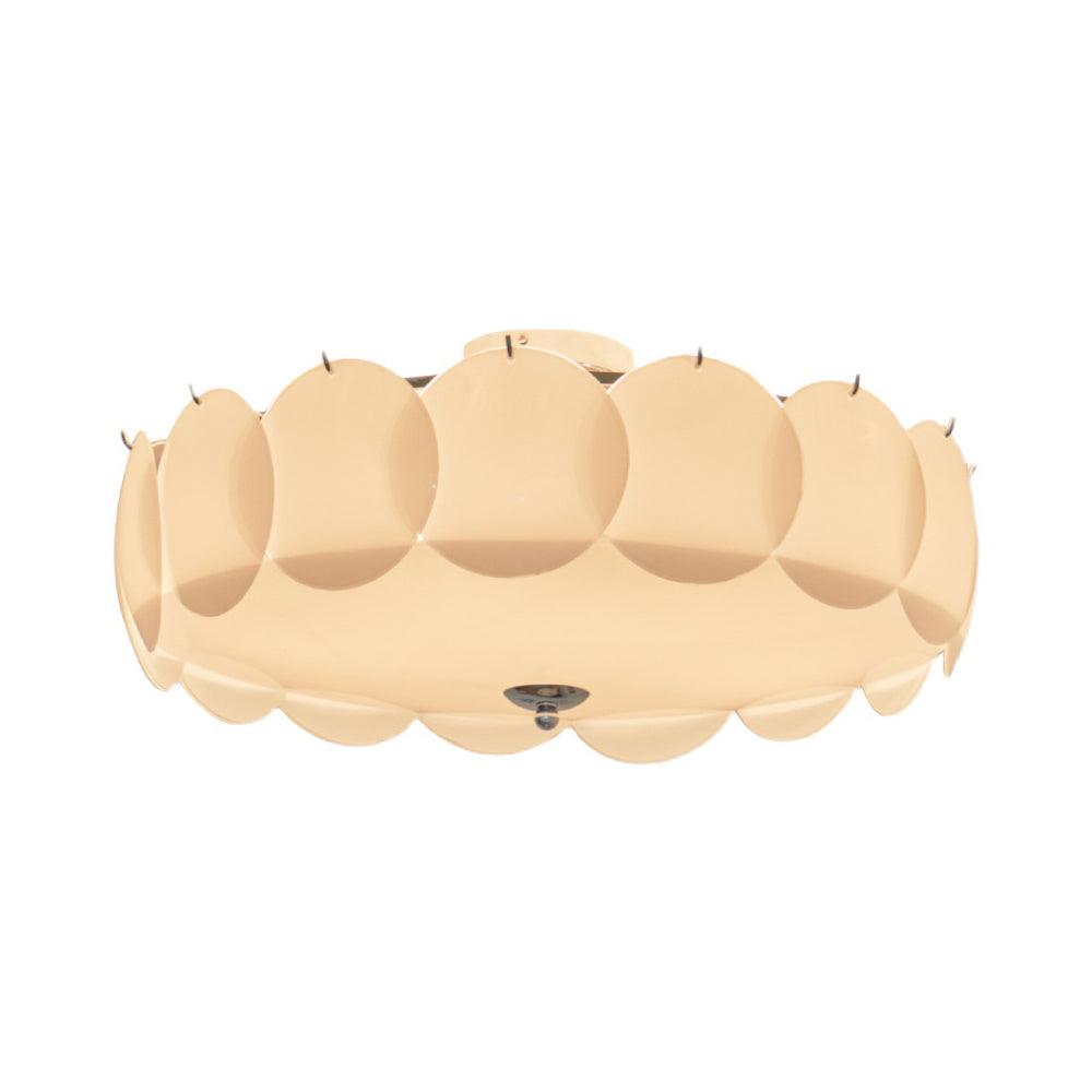 Plafondlamp Retro met Ronde Glazen Schijven en Metalen Bevestiging