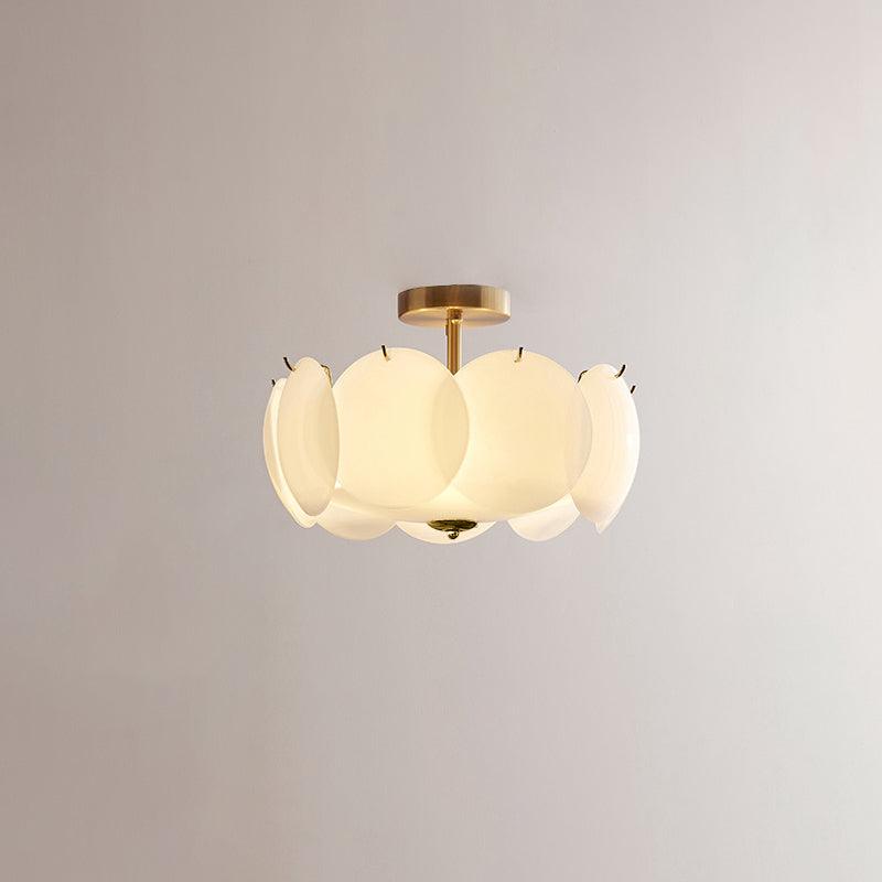 Plafondlamp Retro met Ronde Glazen Schijven en Metalen Bevestiging