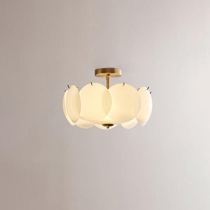 Plafondlamp Retro met Ronde Glazen Schijven en Metalen Bevestiging