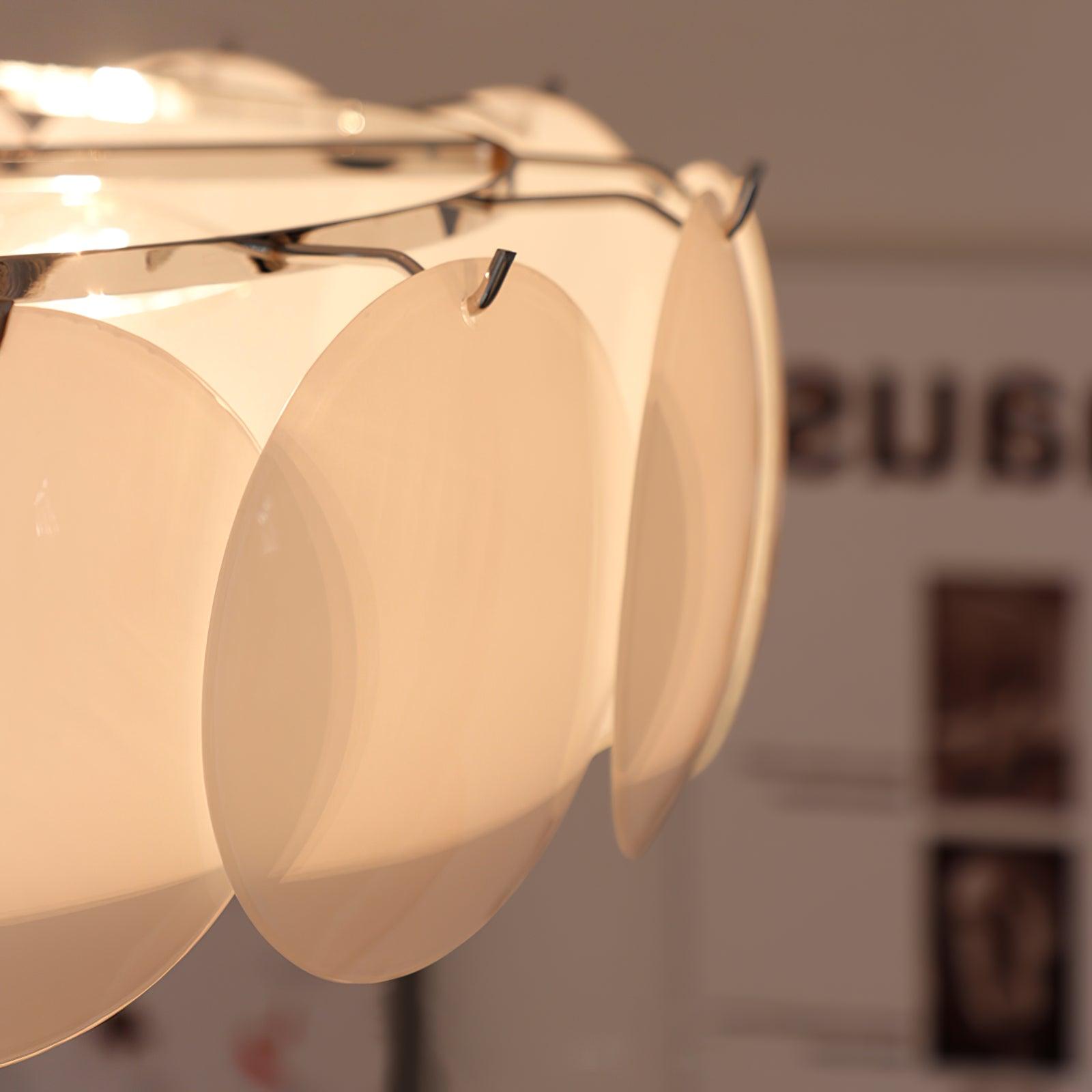 Plafondlamp Retro met Ronde Glazen Schijven en Metalen Bevestiging