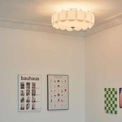 Plafondlamp Retro met Ronde Glazen Schijven en Metalen Bevestiging