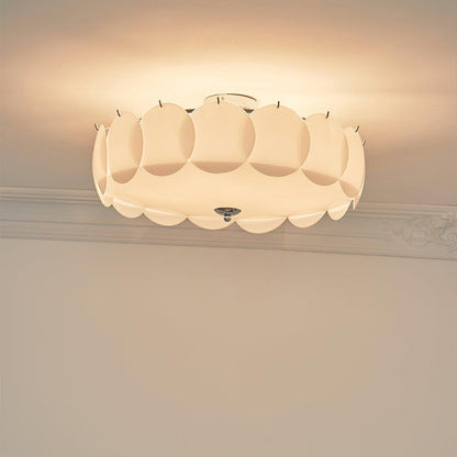 Plafondlamp Retro met Ronde Glazen Schijven en Metalen Bevestiging