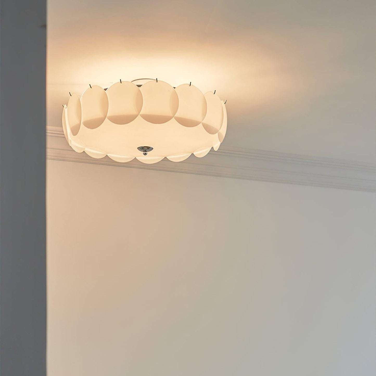 Plafondlamp Retro met Ronde Glazen Schijven en Metalen Bevestiging