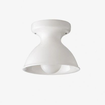Plafondlamp Retro met Zandloper Kap en Glanzend Keramiek ##POS:35##