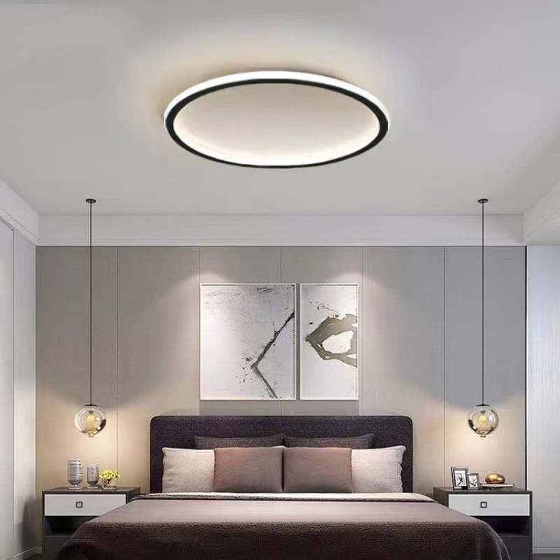 Plafondlamp Rond Minimalistisch LED met Dimbaar Ringlicht