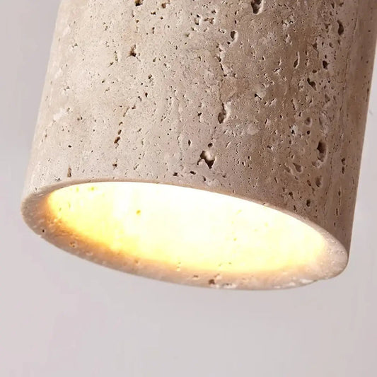 Plafondlamp Scandinavisch met Cylindrische Kap en Houten Rand