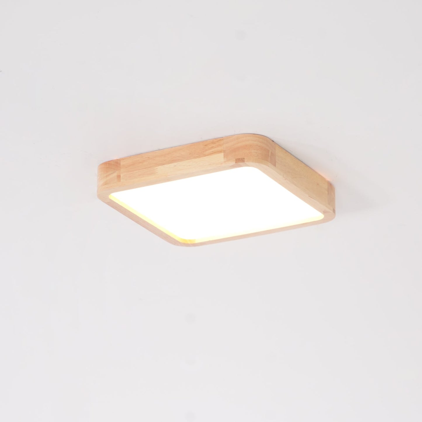 Plafondlamp Scandinavisch met Houten Rand en Geïntegreerd LED