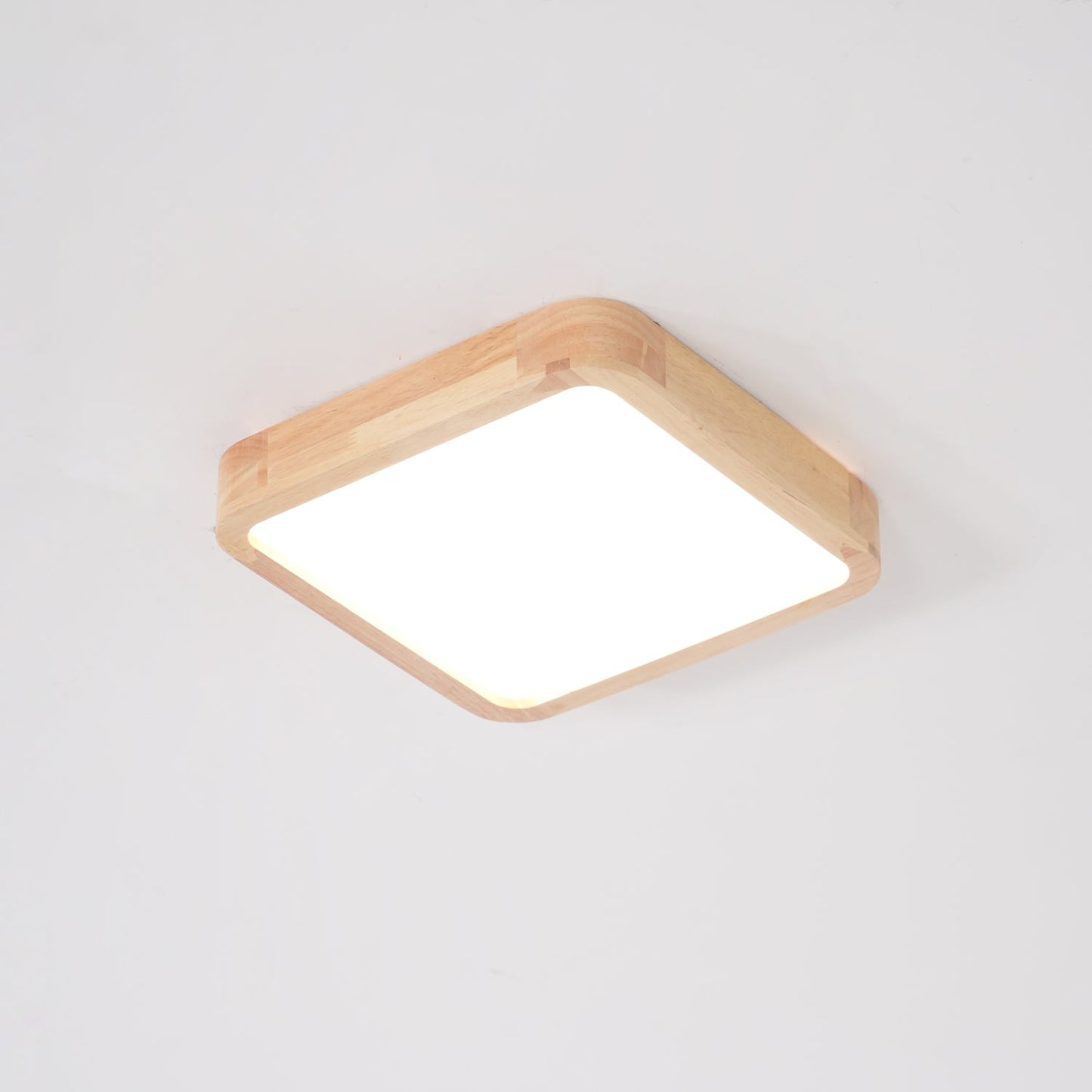 Plafondlamp Scandinavisch met Houten Rand en Geïntegreerd LED