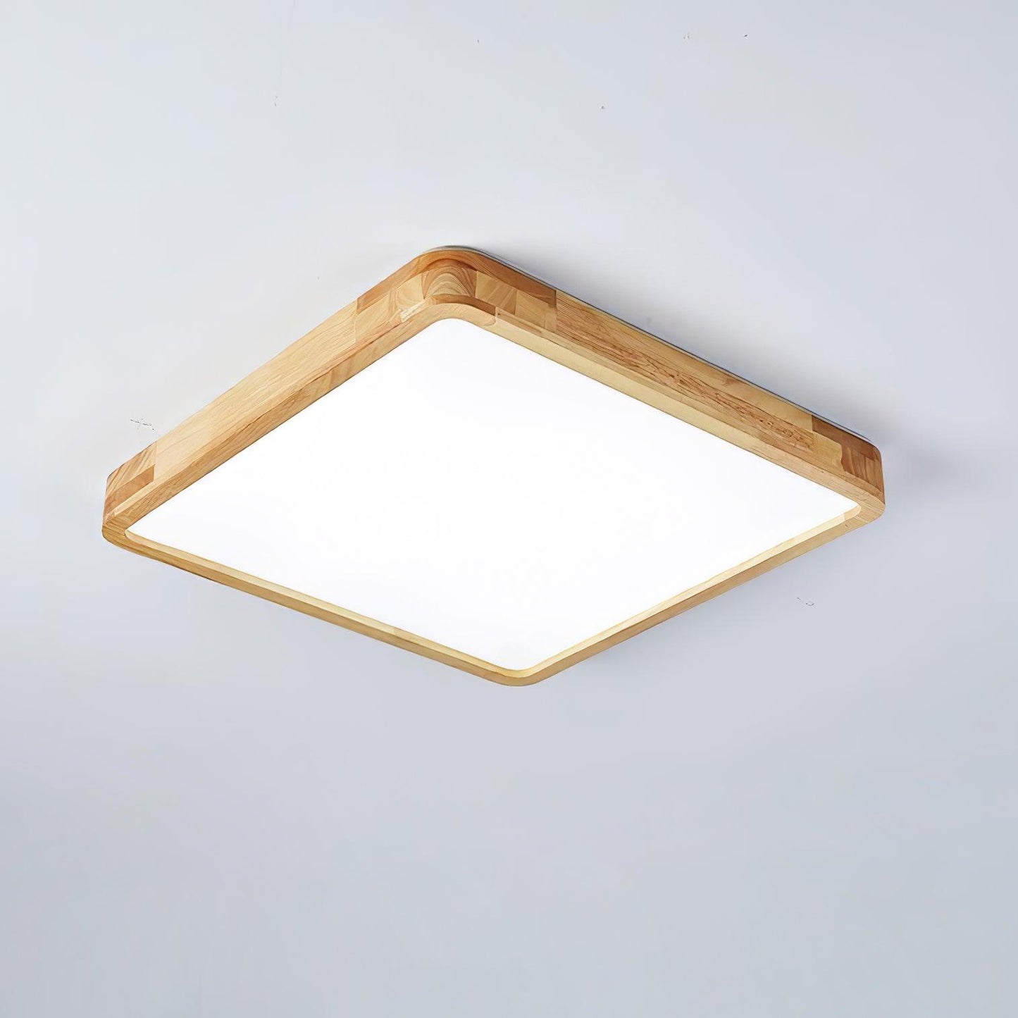Plafondlamp Scandinavisch met Houten Rand en Geïntegreerd LED