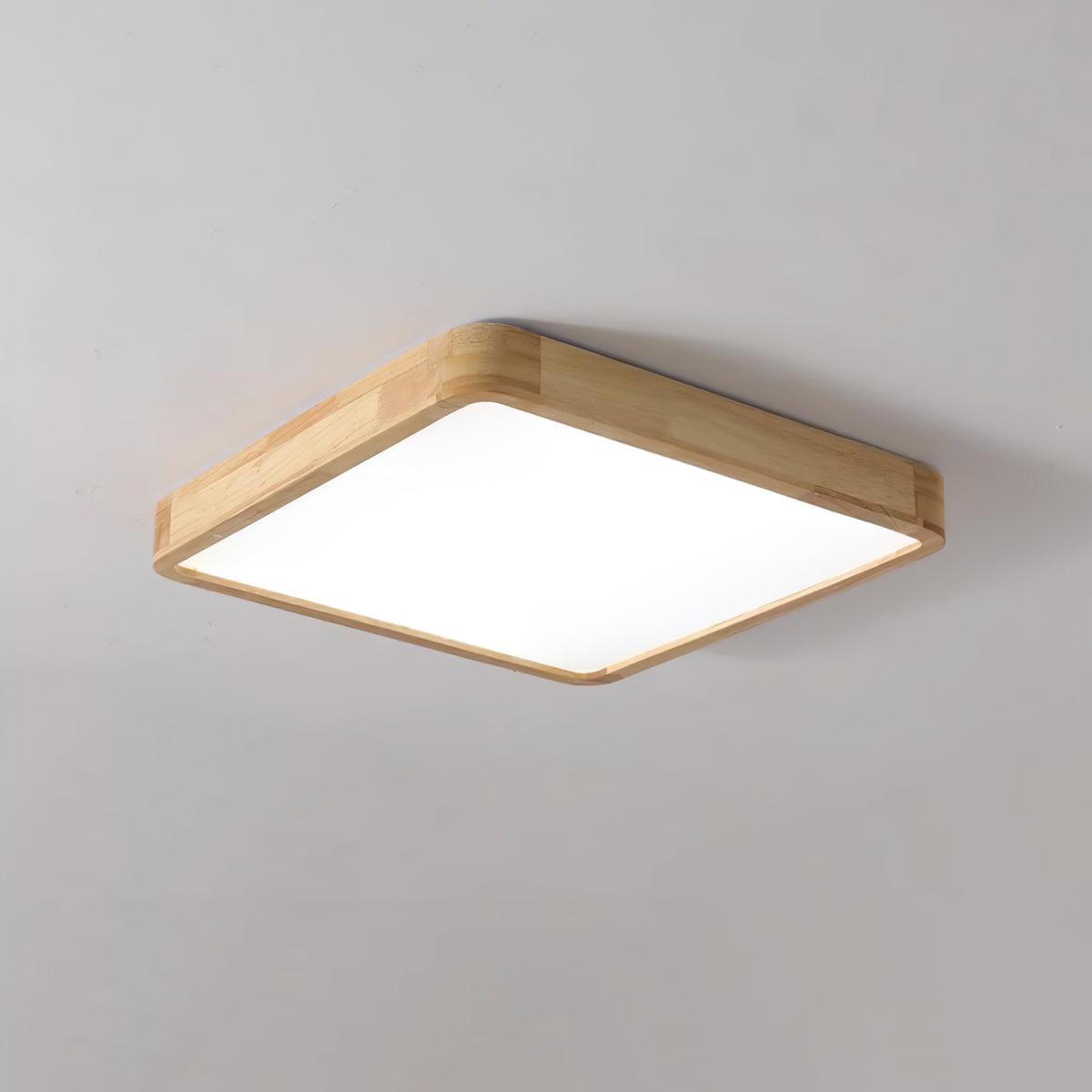 Plafondlamp Scandinavisch met Houten Rand en Geïntegreerd LED