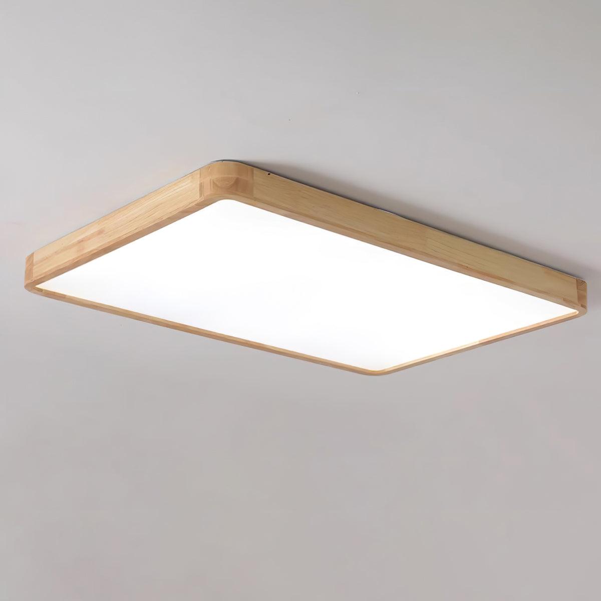 Plafondlamp Scandinavisch met Houten Rand en Geïntegreerd LED