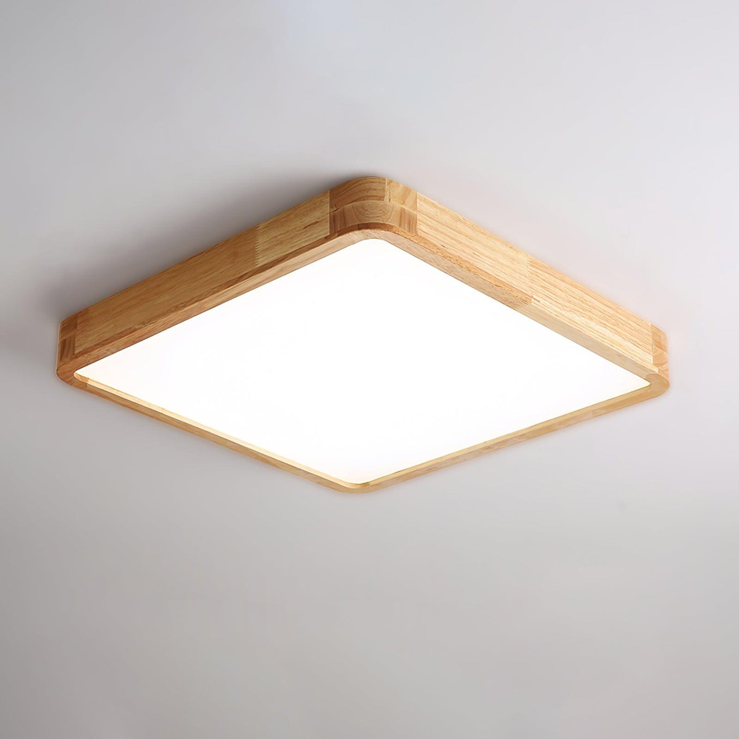 Plafondlamp Scandinavisch met Houten Rand en Geïntegreerd LED