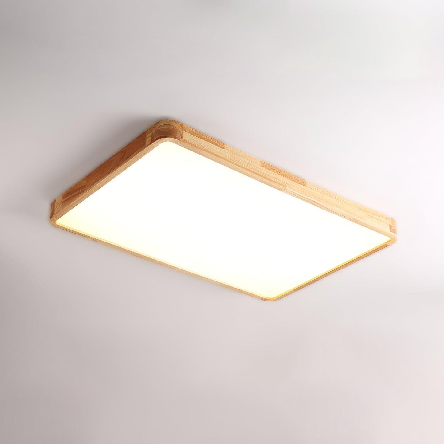 Plafondlamp Scandinavisch met Houten Rand en Geïntegreerd LED