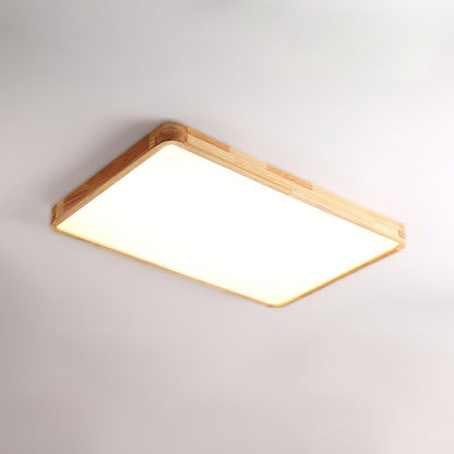 Plafondlamp Scandinavisch met Houten Rand en Geïntegreerd LED