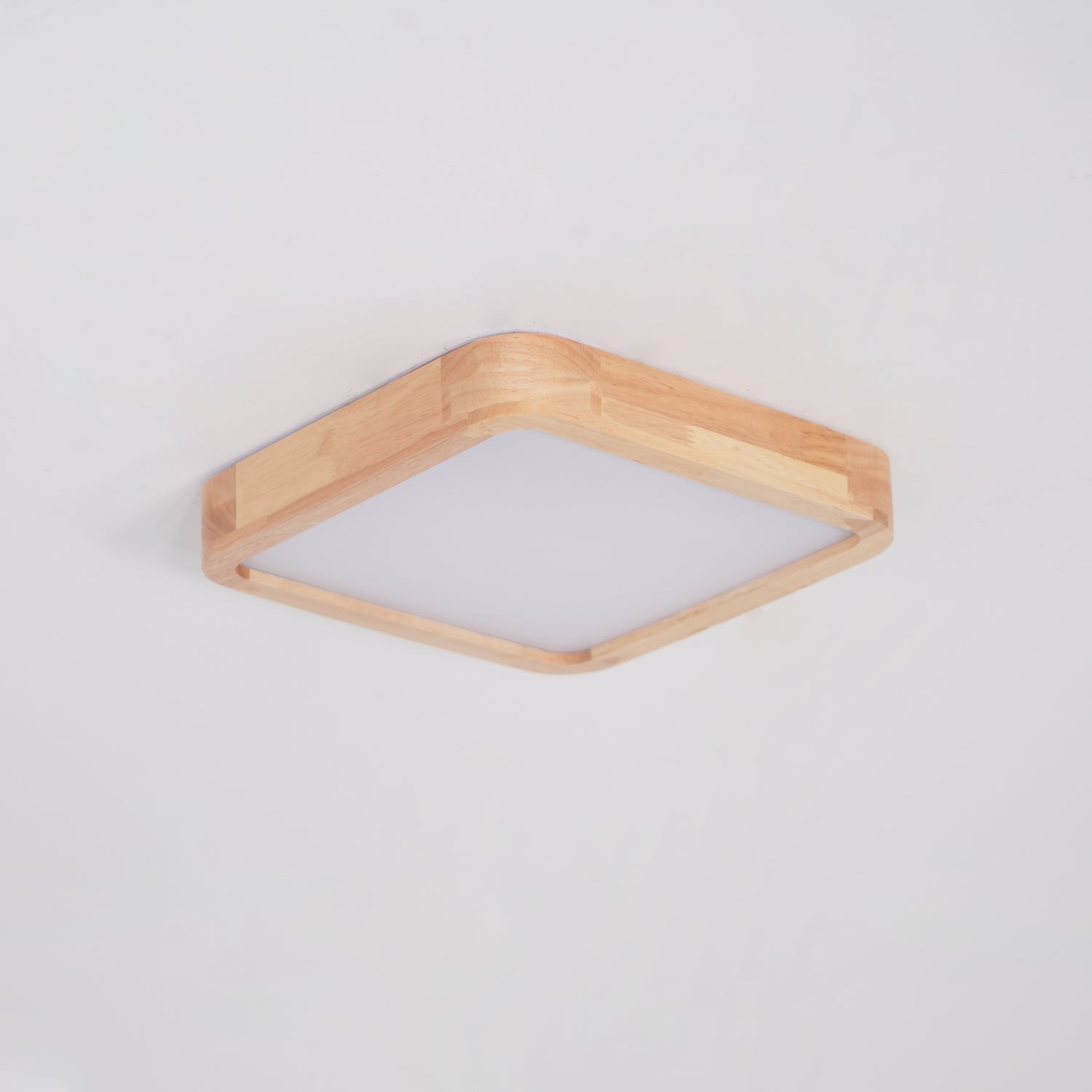 Plafondlamp Scandinavisch met Houten Rand en Geïntegreerd LED