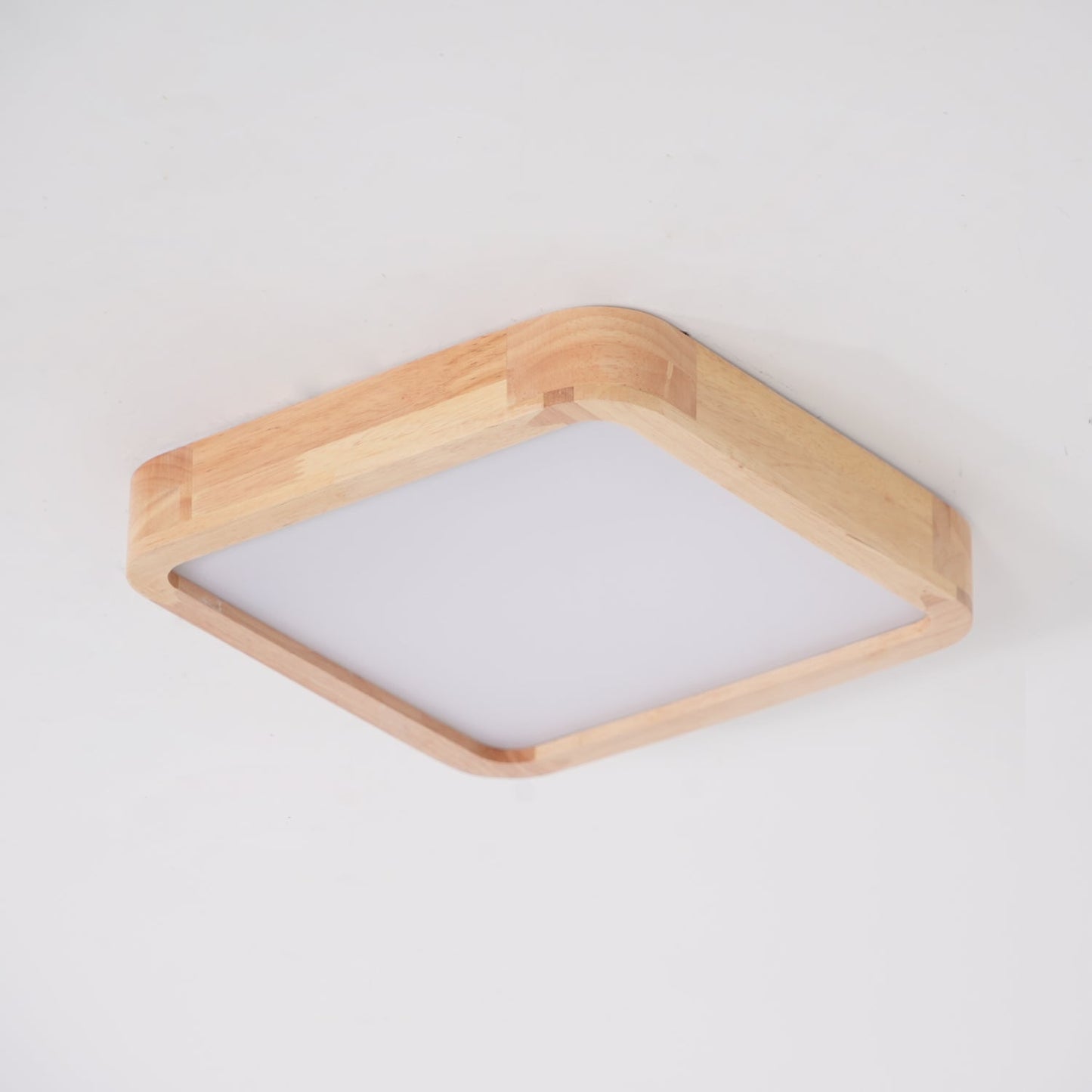 Plafondlamp Scandinavisch met Houten Rand en Geïntegreerd LED