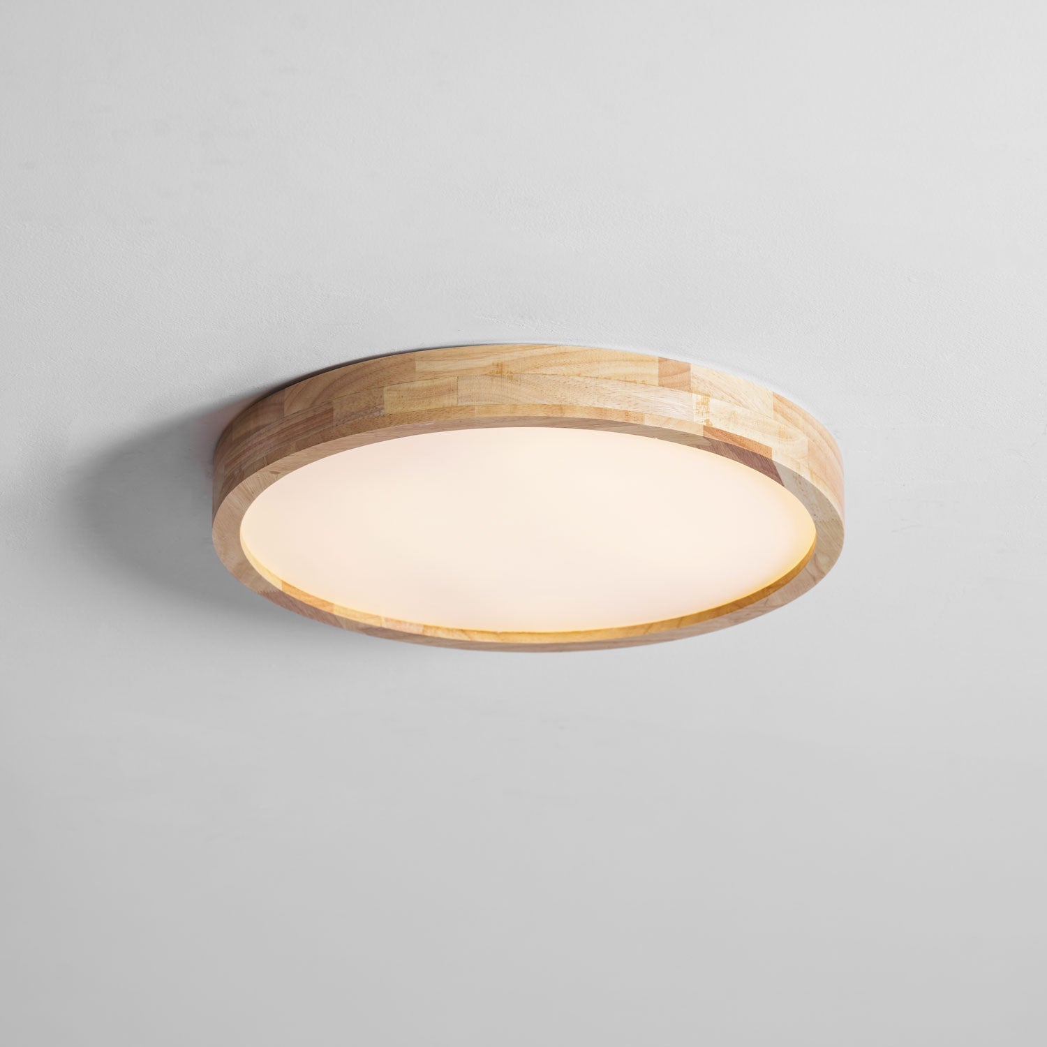 Plafondlamp Scandinavisch met Houten Rand en Geïntegreerd LED
