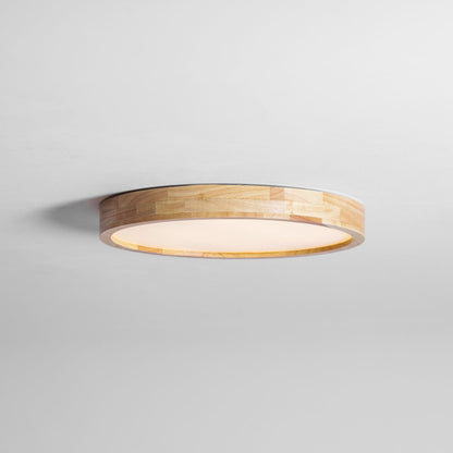 Plafondlamp Scandinavisch met Houten Rand en Geïntegreerd LED