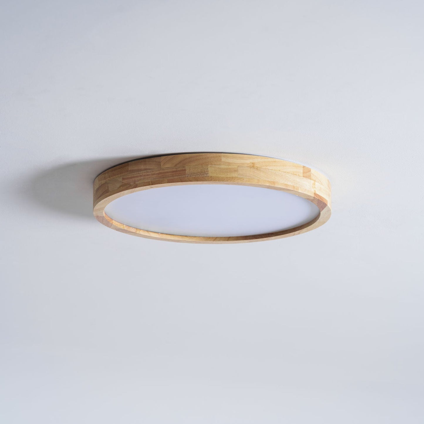 Plafondlamp Scandinavisch met Houten Rand en Geïntegreerd LED