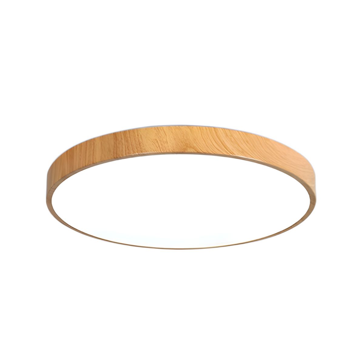 Plafondlamp Scandinavisch met Houtlook Rand en Geïntegreerde LED