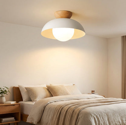 Plafondlamp Scandinavisch met Koepelkap en Glazen Bol, Ø30 cm ##POS:2##