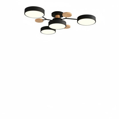 Plafondlamp Scandinavisch met Multi-Arm Design en Geïntegreerde LED