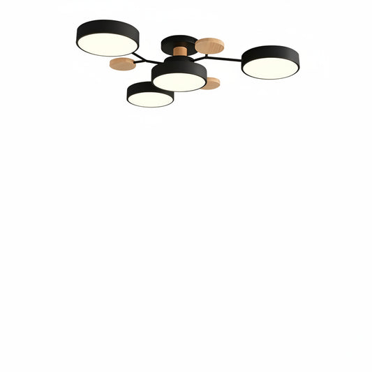 Plafondlamp Scandinavisch met Multi-Arm Design en Geïntegreerde LED