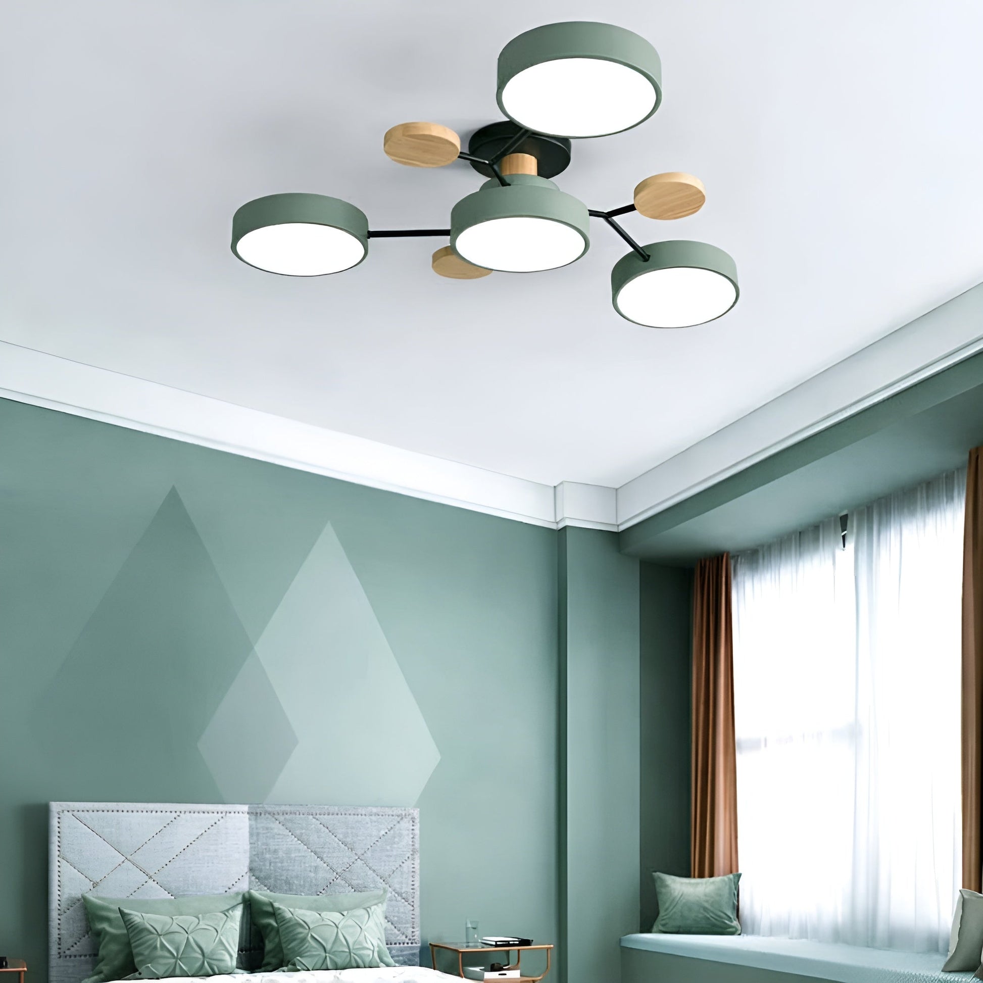 Plafondlamp Scandinavisch met Multi-Arm Design en Geïntegreerde LED