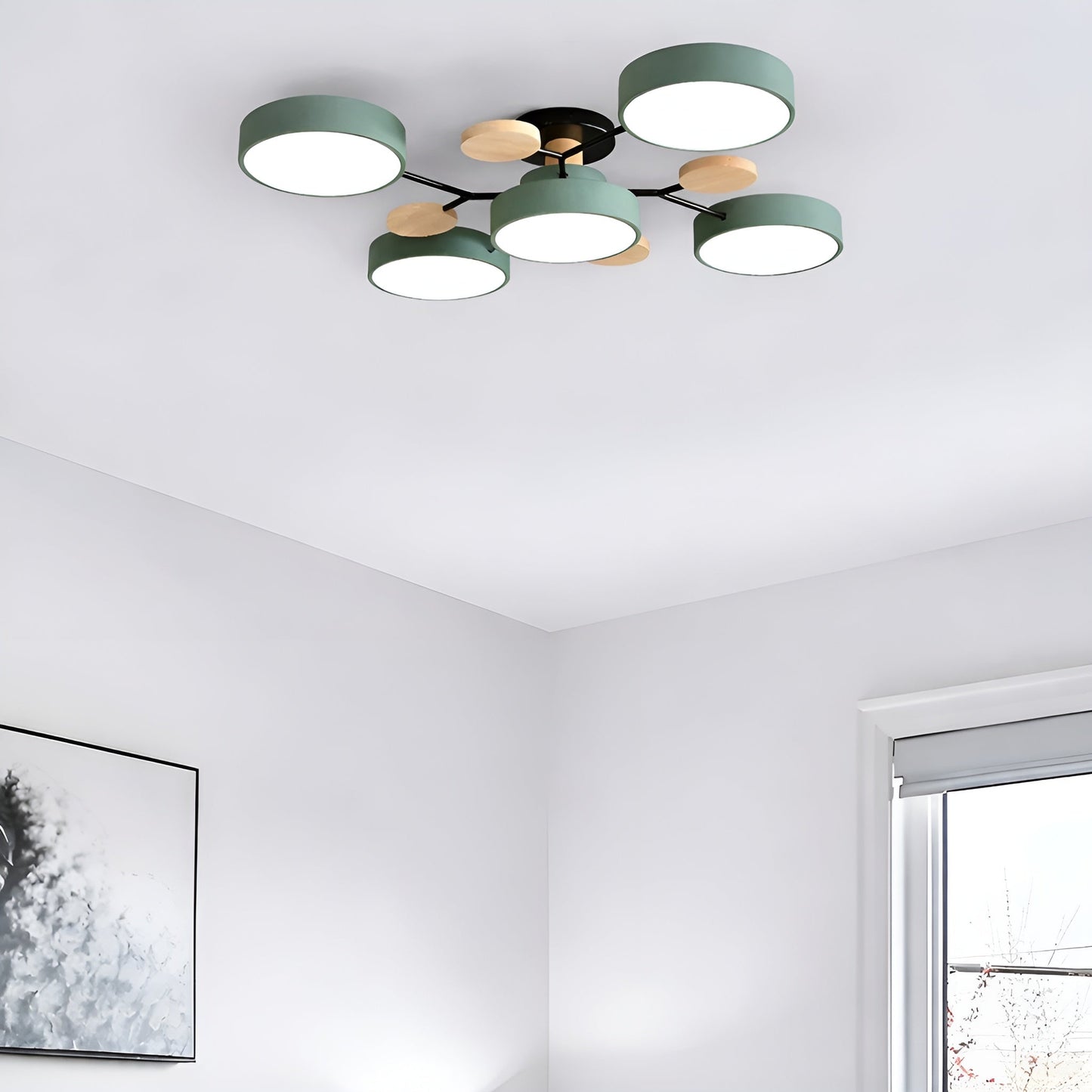 Plafondlamp Scandinavisch met Multi-Arm Design en Geïntegreerde LED