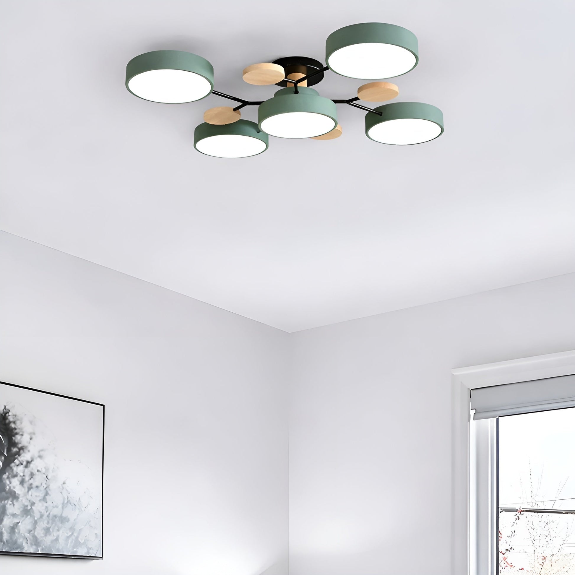 Plafondlamp Scandinavisch met Multi-Arm Design en Geïntegreerde LED