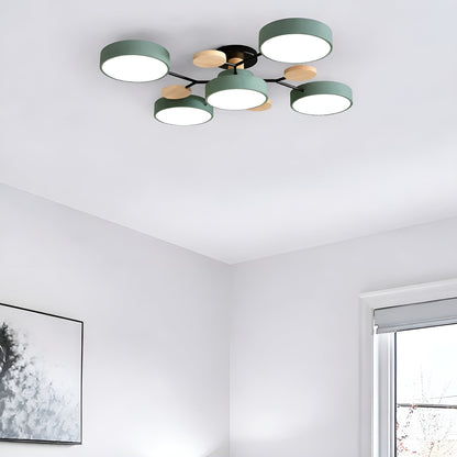 Plafondlamp Scandinavisch met Multi-Arm Design en Geïntegreerde LED