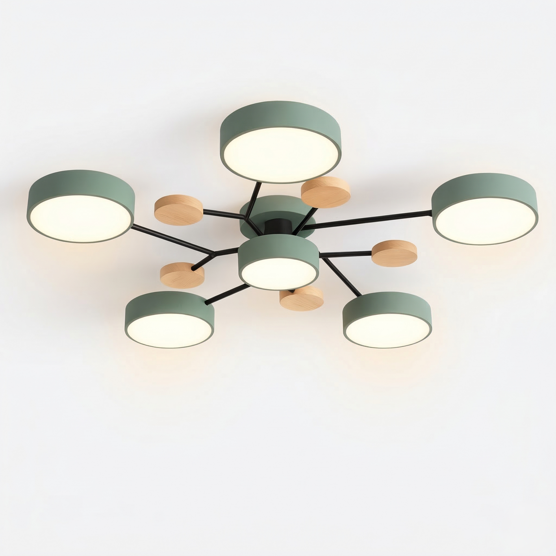 Plafondlamp Scandinavisch met Multi-Arm Design en Geïntegreerde LED