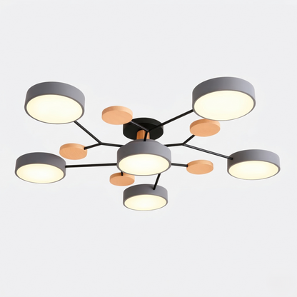 Plafondlamp Scandinavisch met Multi-Arm Design en Geïntegreerde LED