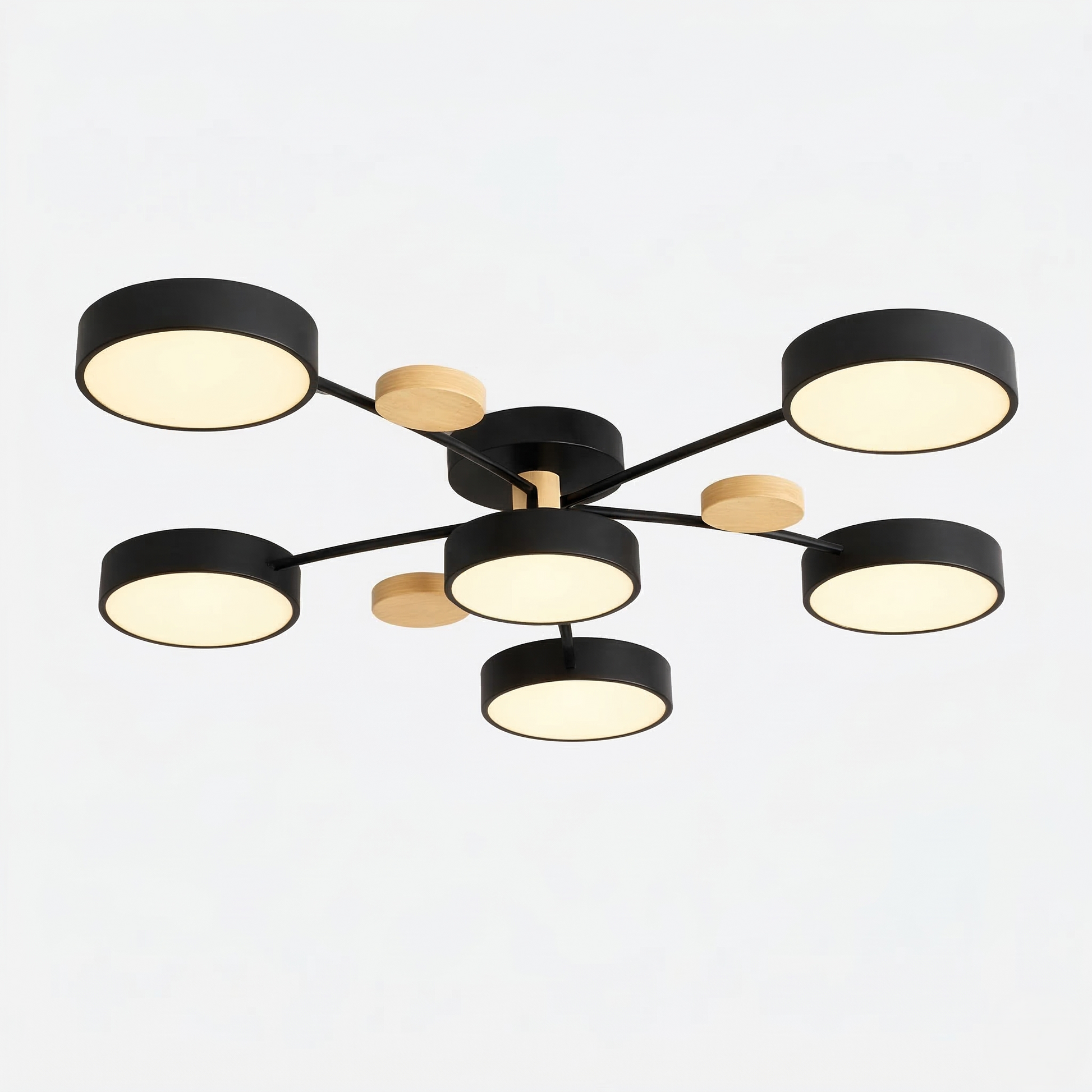 Plafondlamp Scandinavisch met Multi-Arm Design en Geïntegreerde LED