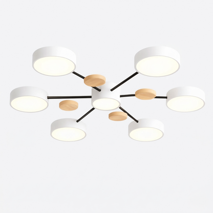 Plafondlamp Scandinavisch met Multi-Arm Design en Geïntegreerde LED